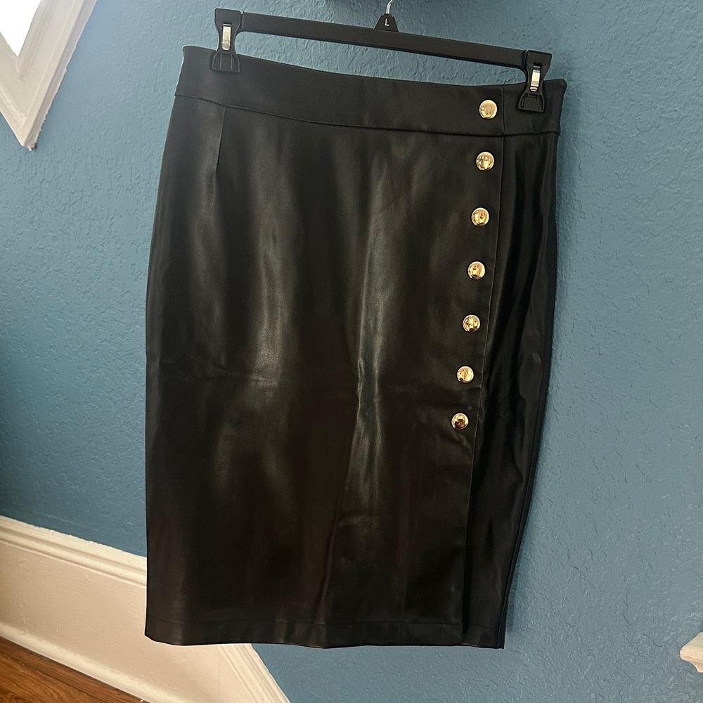 INC NON-LEATHER SKIRT